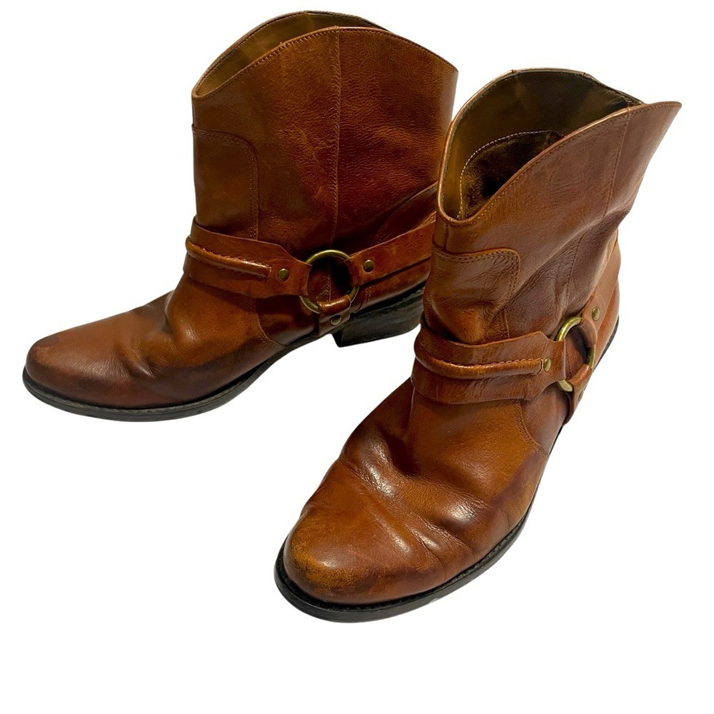 Franco Sarto Boots Leather Low Western‎ Boho Festival Women's Size 8